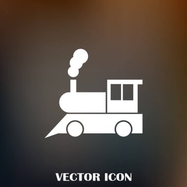 Buharlı lokomotif. Eski demiryolu web simgesi