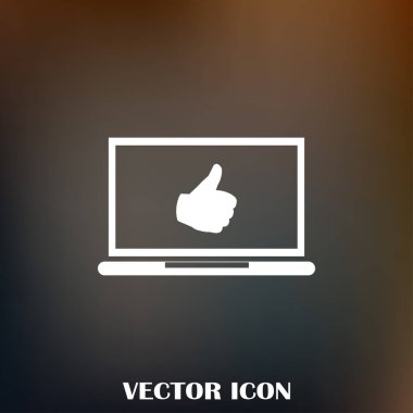 Simge, düz simge vektör çizim vektör başparmak.