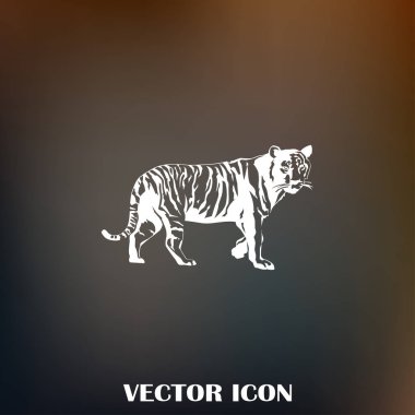 Kaplan siluet, vektör simgesi