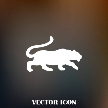 Kaplan siluet, vektör simgesi