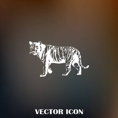 Kaplan siluet, vektör simgesi