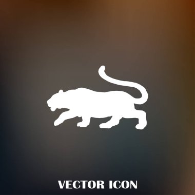 Kaplan siluet, vektör simgesi