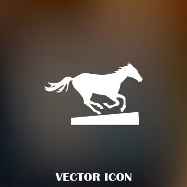 Koşan bir atın vektör silueti