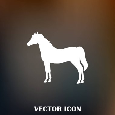 Koşan bir atın vektör silueti