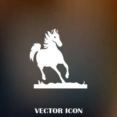 Koşan bir atın vektör silueti