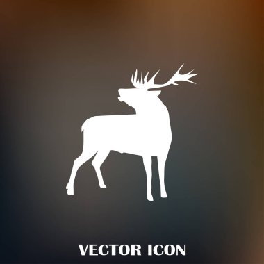 Geyik vektör web simgesi