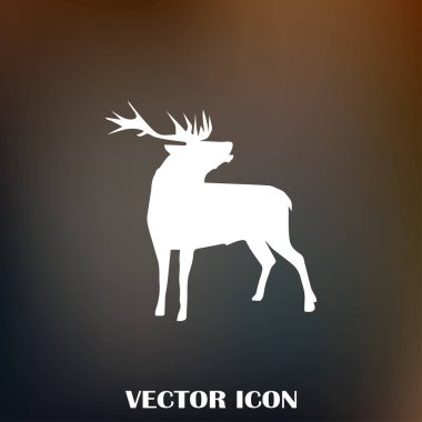 Geyik vektör web simgesi