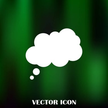 Çizgi roman konuşma balonları ikonu, vektör illüstrasyonu. Düz tasarım biçimi