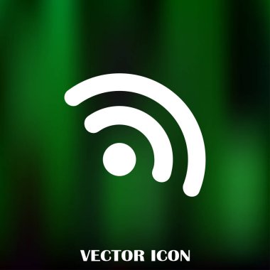 WiFi simge vektör, kablosuz Internet işareti, düz stil grafik ve web tasarımı için