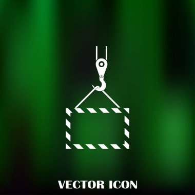 ekibimizi vinç kanca, kaldırma çalışmaları, tesisat işleri, Bina, tamamen düzenlenebilir vektör görüntü