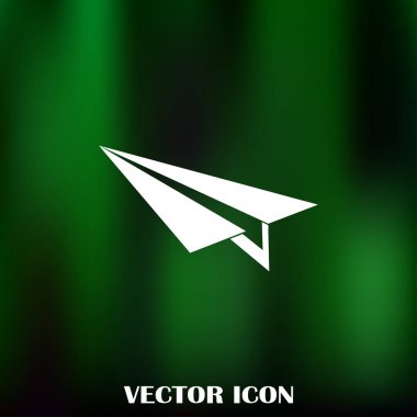 Uçak simge vektör, katı logo illüstrasyon, sembol