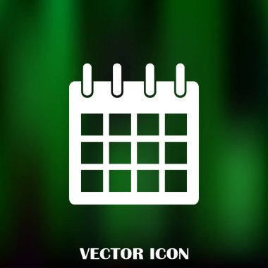 Takvim izole düz Web telefon simgesini