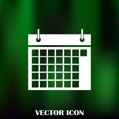 Takvim izole düz Web telefon simgesini