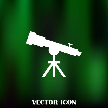 Teleskop web vektör simgesi