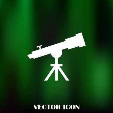 Teleskop web vektör simgesi