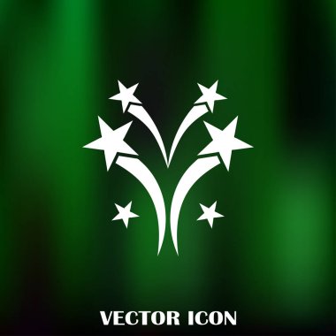 Havai fişek satırı simgesi, anahat vektör işareti