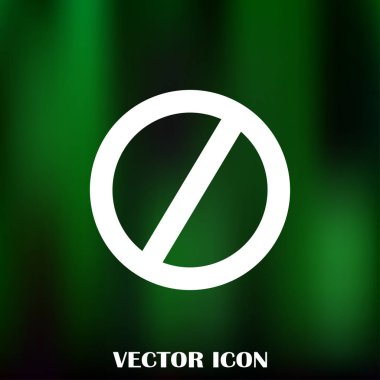 Hiçbir işaret düz simgesi