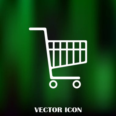 Alışveriş sepeti ikonu. vektör illüstrasyonu