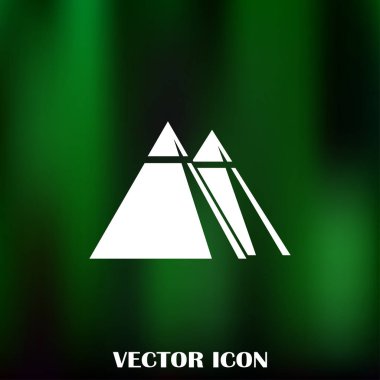 Piramit vektör web simgesi