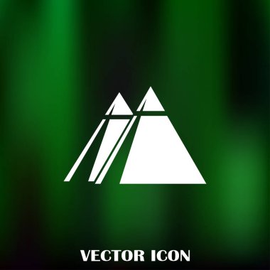 Piramit vektör web simgesi