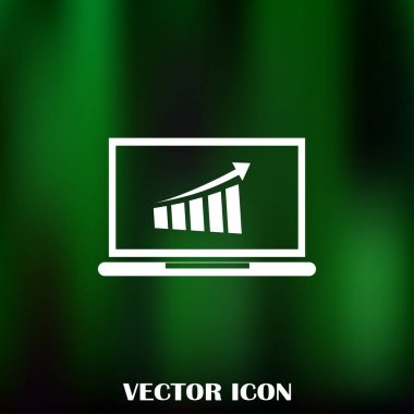 Web vektör simgesi. İş grafiği ile izlemek