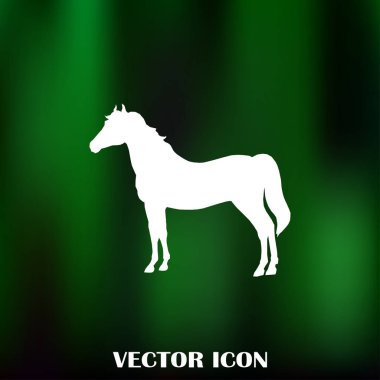 Koşan bir atın vektör silueti