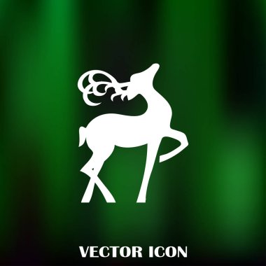 Geyik vektör web simgesi