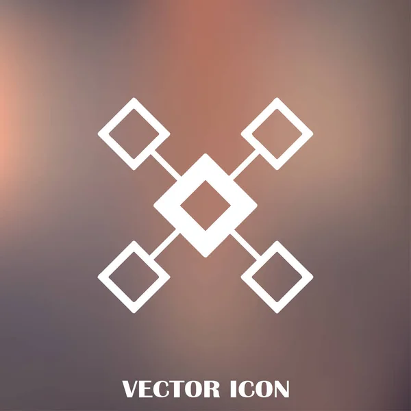 Gráfico de fluxo Icon Vector . —  Vetores de Stock