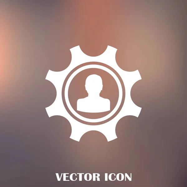 Gear icon with vintage background vector art — Stock Vector