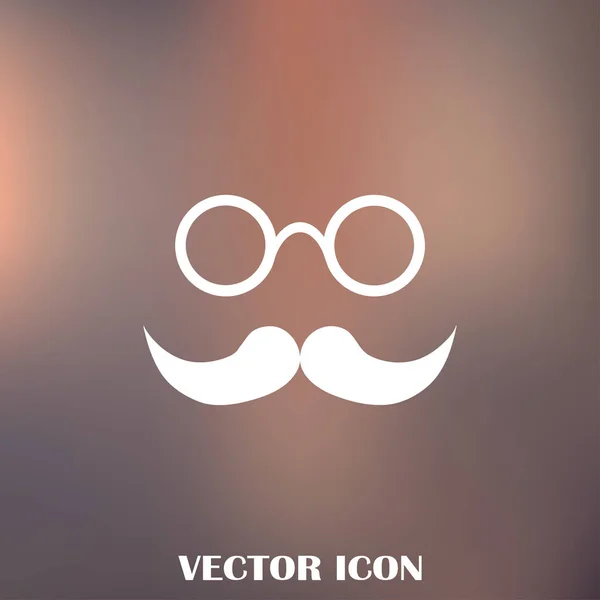 Icône vectorielle Moustache et lunettes . — Image vectorielle