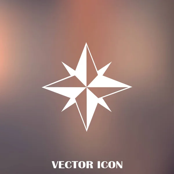 Bússola ícone plana Vector —  Vetores de Stock