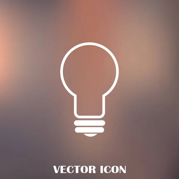 Ícone da lâmpada vetor plano — Vetor de Stock
