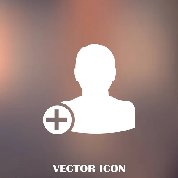 Toevoegen vriend vector pictogram — Stockvector