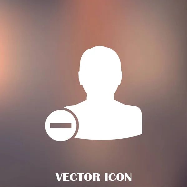 Supprimer l'icône du compte d'utilisateur — Image vectorielle