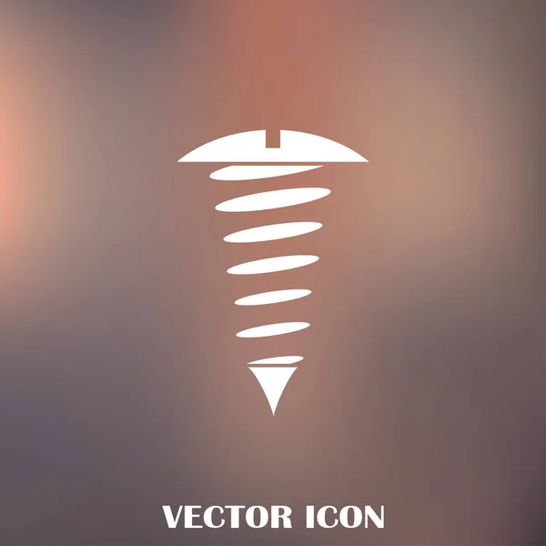 Icono de tornillo. Uno de los iconos web establecidos — Vector de stock