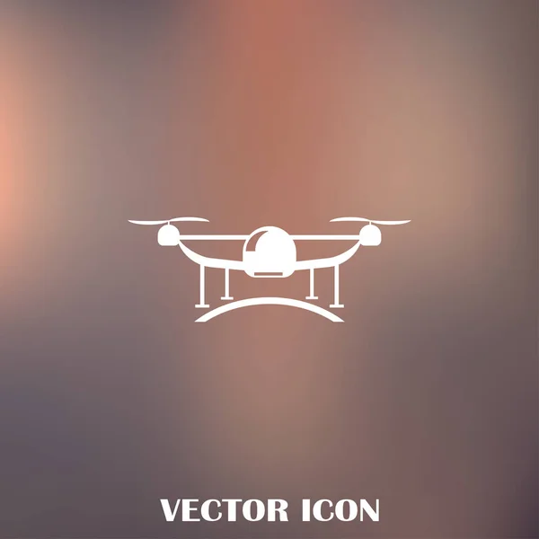 Logotipo drone quadcopter voador, ilustração vetorial isolado — Vetor de Stock