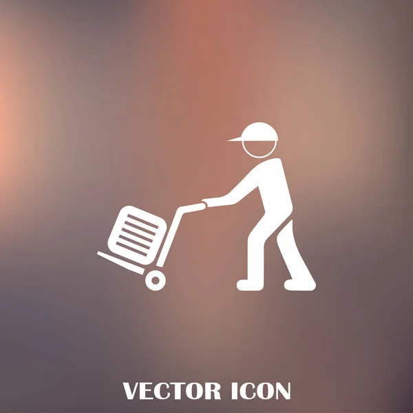 Illustration av en man med bagage — Stock vektor