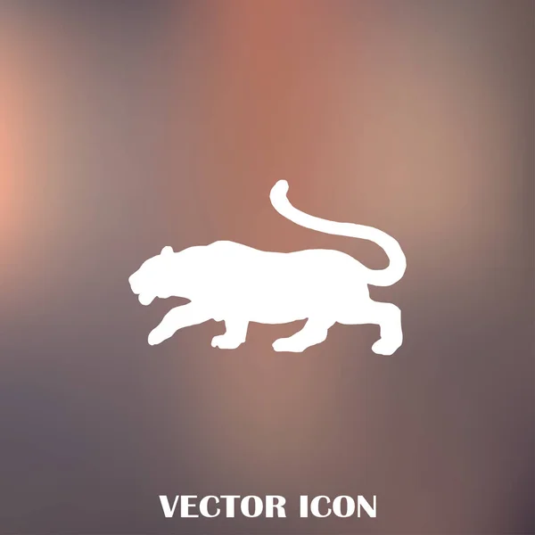 Силуэт тигра, вектор — стоковый вектор