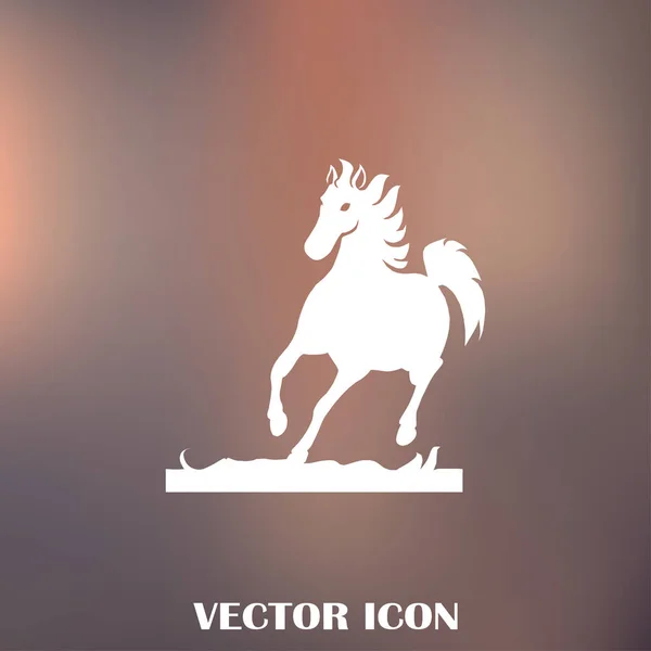 Silueta vectorial de un caballo en carrera — Vector de stock