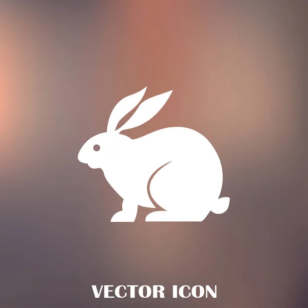 Ilustração vetorial silhueta de coelho — Vetor de Stock