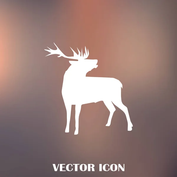 Icône web vectoriel cerf — Image vectorielle