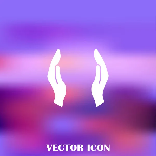 Manos icono vector, diseño plano mejor icono de vector — Archivo Imágenes Vectoriales