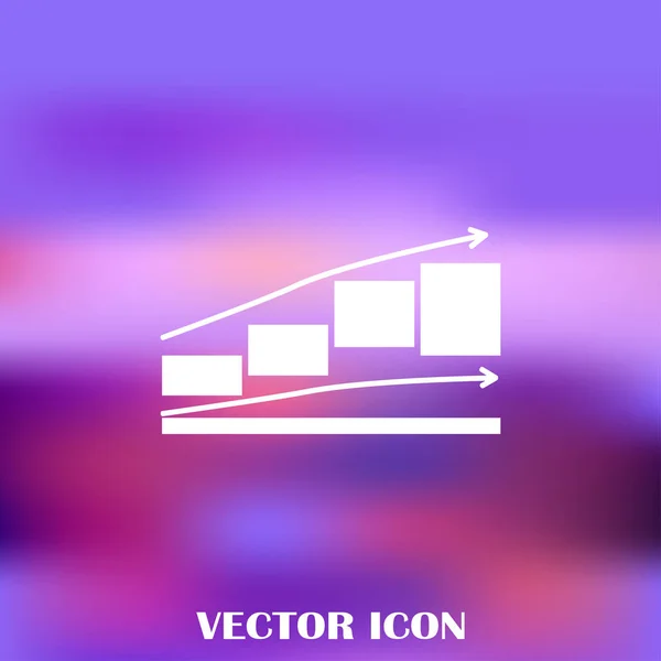 Icono gráfico en estilo plano de moda. Símbolo de barra de gráficos para el diseño de su sitio web, logotipo, aplicación, interfaz de usuario. Ilustración vectorial, EPS10 . — Vector de stock