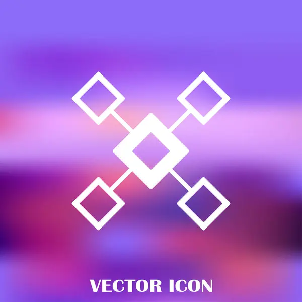 Gráfico de fluxo Icon Vector . —  Vetores de Stock
