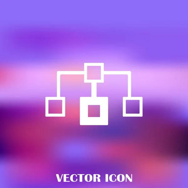 Organigramme Icône vectoriel . — Image vectorielle