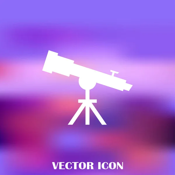 Ícone de vetor web telescópio — Vetor de Stock