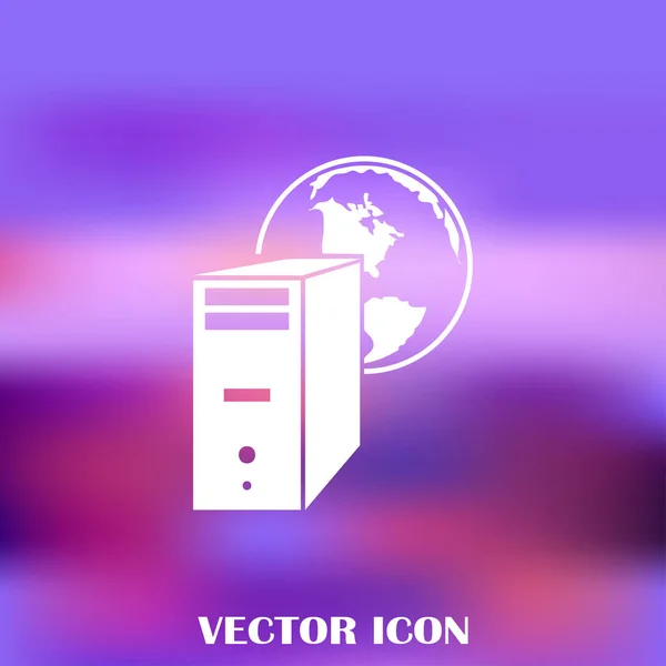 Computer icon, pc icon — Stock Vector