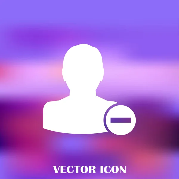 Delete User Account Icon — Stock Vector
