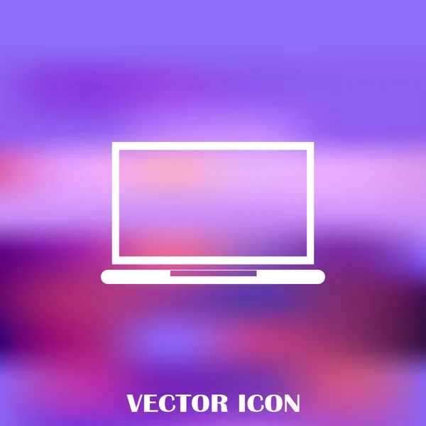 Ícone de laptop em estilo moderno plana. Símbolo do computador para o design do seu site, logotipo, aplicativo, UI. Ilustração vetorial, EPS10 . —  Vetores de Stock