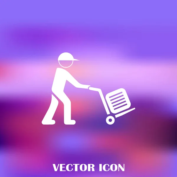 Ilustración de un hombre con equipaje — Vector de stock